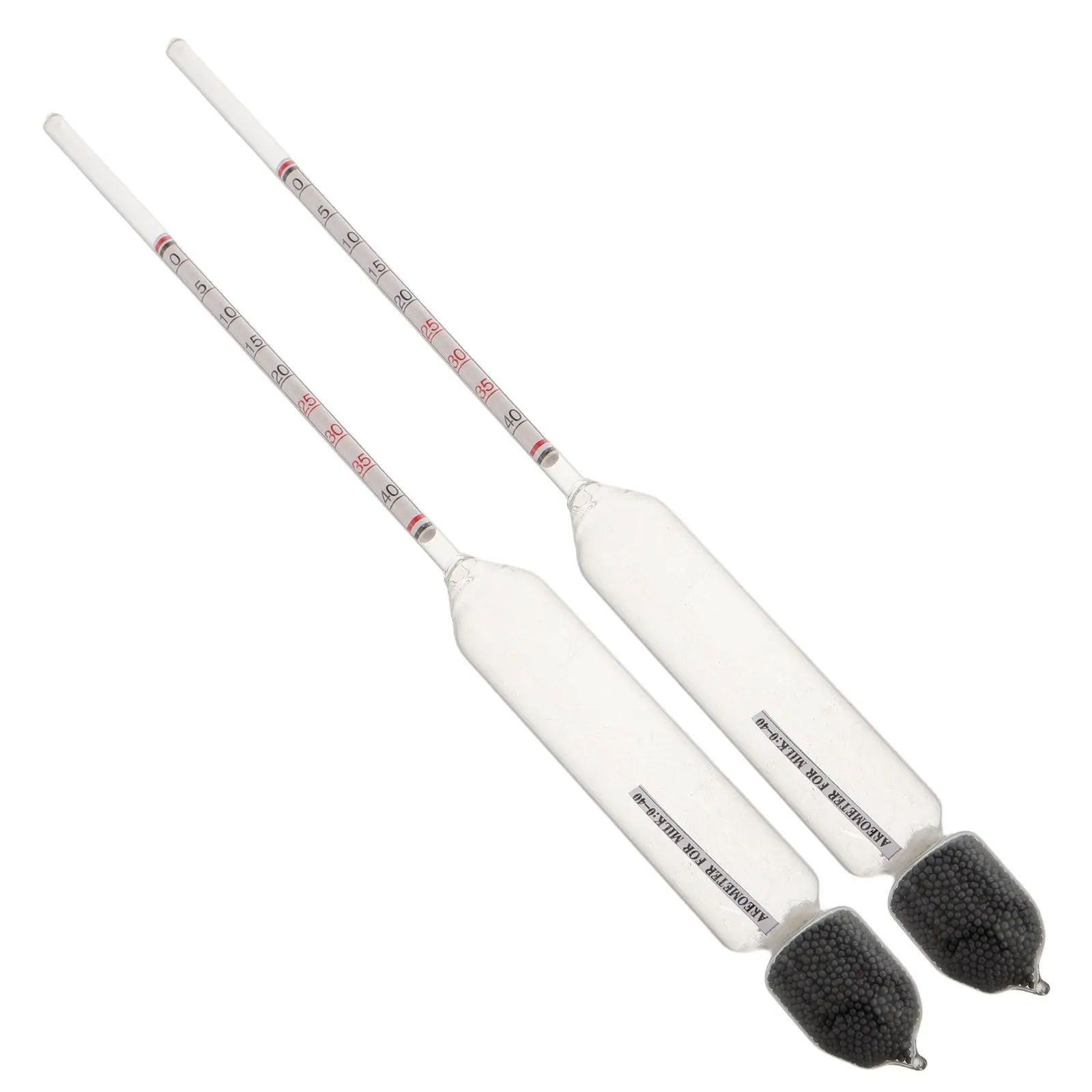 2Pcs Laboratory Hydrometer for Milk Density Measurement Precision Lactometer Dairy Quality Control Cow Goat Milk Testing