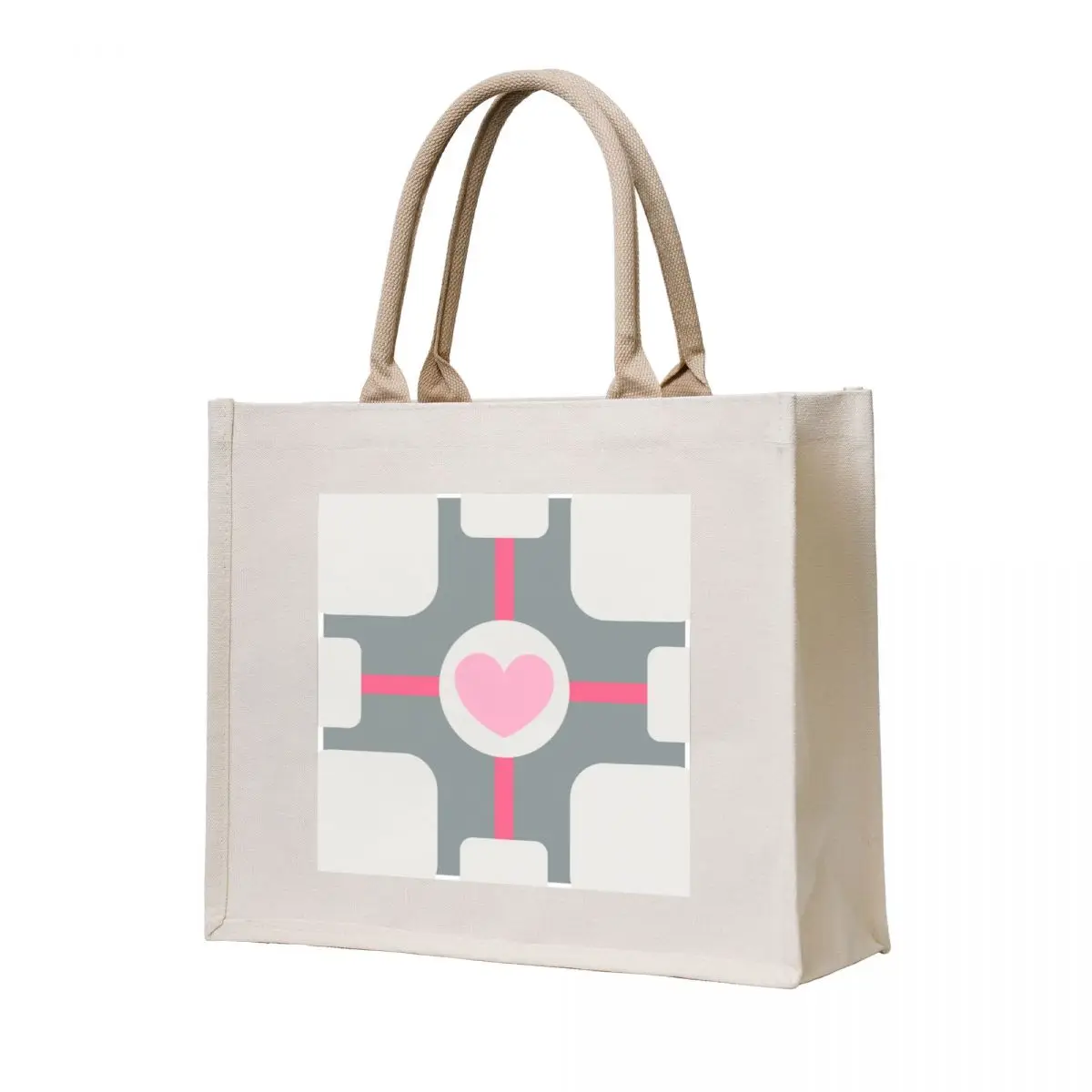 

Cute Companion Cube Tote Bag Canvas shoulder bag female bag custom canvas Big women