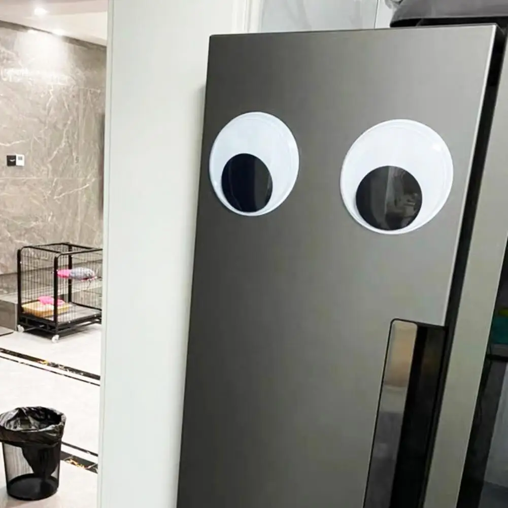 Autocollant auto-adhésif pour la décoration de la maison, grands yeux écarqunommée, yeux Wighifunded, artisanat de bricolage, Halloween, buissons, 8 pièces