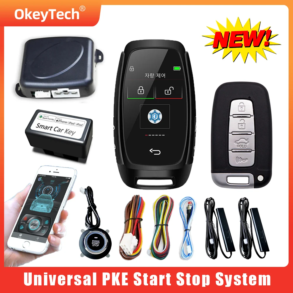 Remote Start Stop Engine Car Keyless Entry Start for Cars CF920 LCD Smart Key Central Lock Alarm APP Auto Starter System