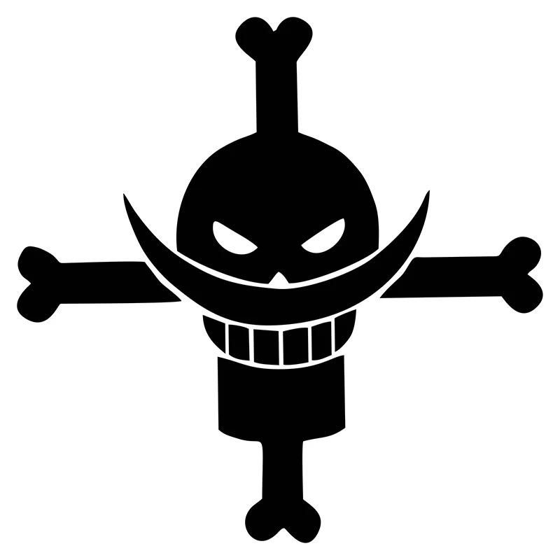 G162 Car Stickers Whitebeard Pirates Marine Reflective Decoration For Fuel Tank Cap Bumper Trunk Motorcycle Helmet Laptop Phone