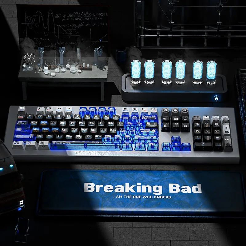 Imagem -05 - Breaking Bad Pbt Transmissão de Luz Teclado Mecânico Keycaps Personalizados Acessórios de Jogos Personalizados Presentes