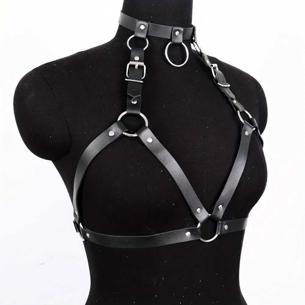 Women Sexy Harness Belt Leather Lingerie Harness Corset Bdsm Bondage Lingerie Gothic Fetish Clothing Festival Rave Outfit