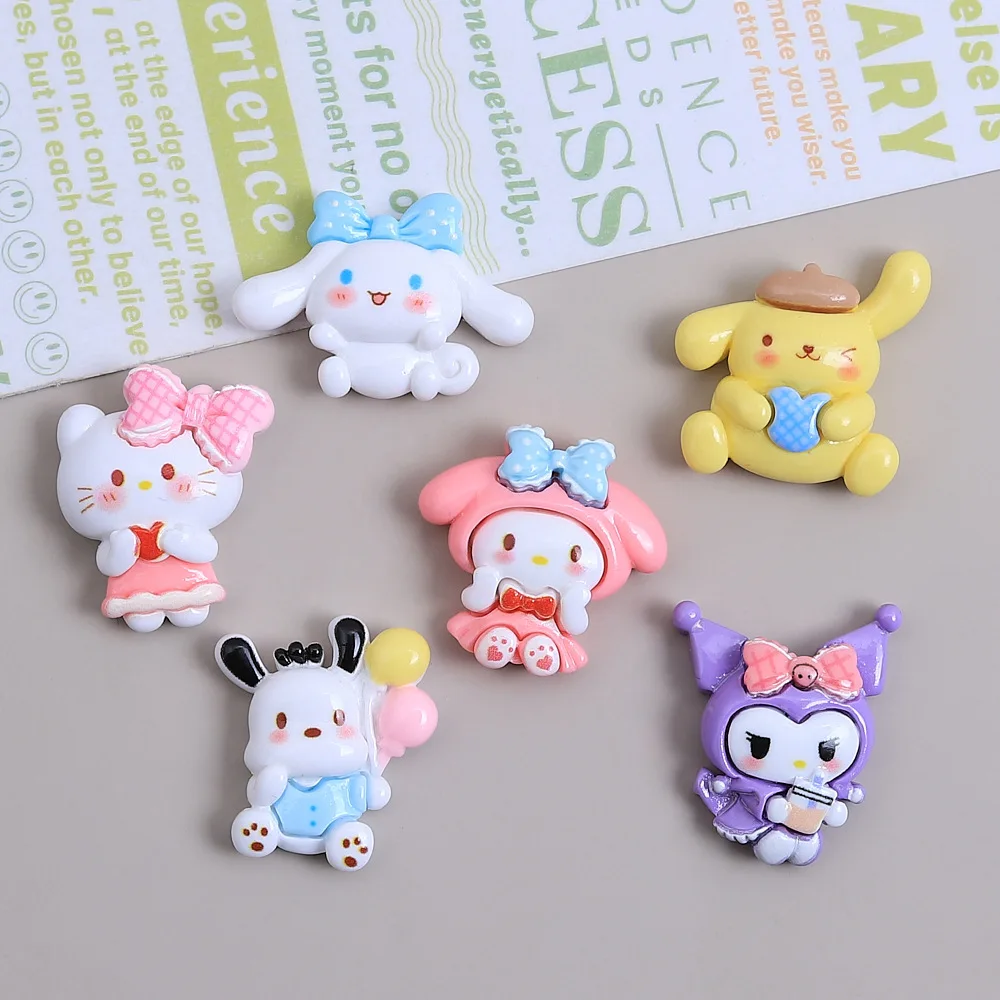 

5pcs Cute Skirt Sanrio Series Resin Flatback Diy Jewelry Materials Handmade Phone Case Junk Chamrs Hairpin Accessories