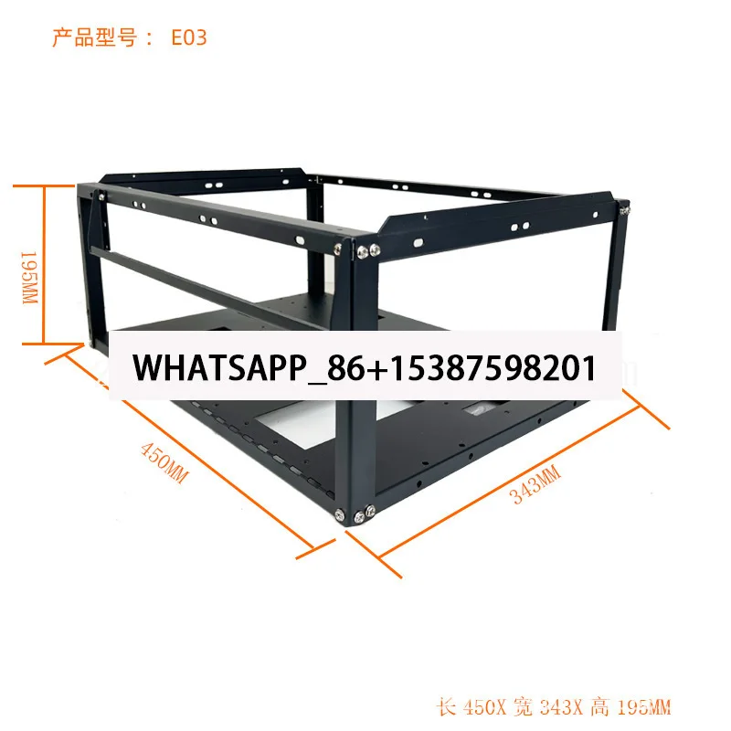 Superpositie Open chassis X79 X99 Dual EATX-moederbord 6-kaarthouder kan 3090 videokaartrek liggen