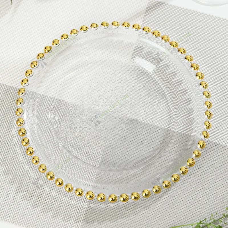 150 Pcs Charger Plate Plastic Decorative Service Plate Gold Silver Dinner Serving Wedding Decor Table Place Settin 13Inches