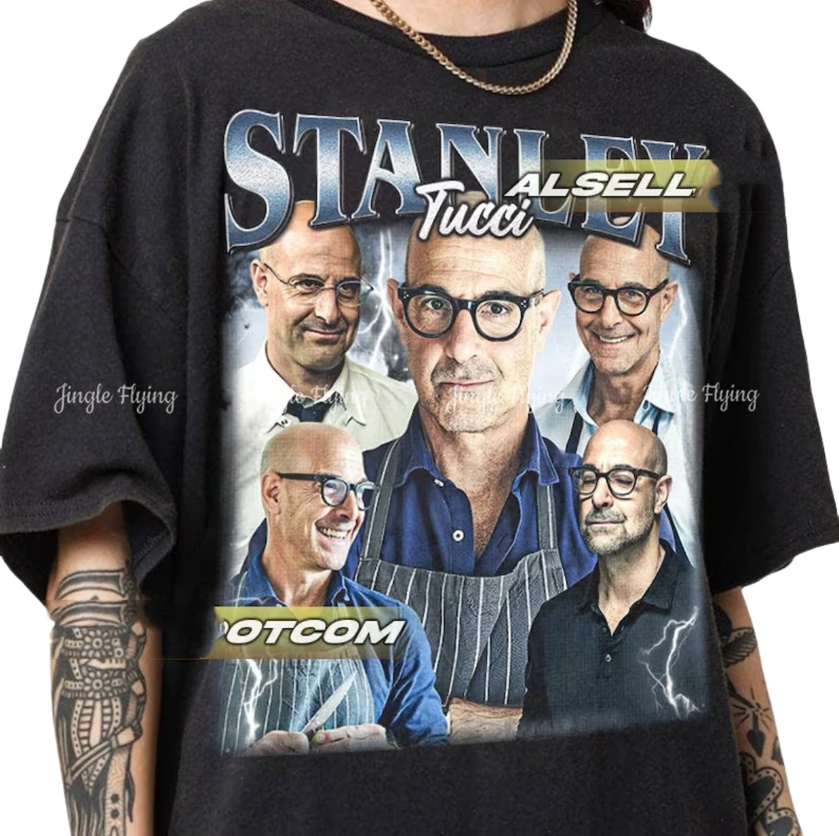 Ограниченная партия, винтажная рубашка Stanley Tucci, индивидуальный подарок для женщин и мужчин, Высококачественная футболка унисекс