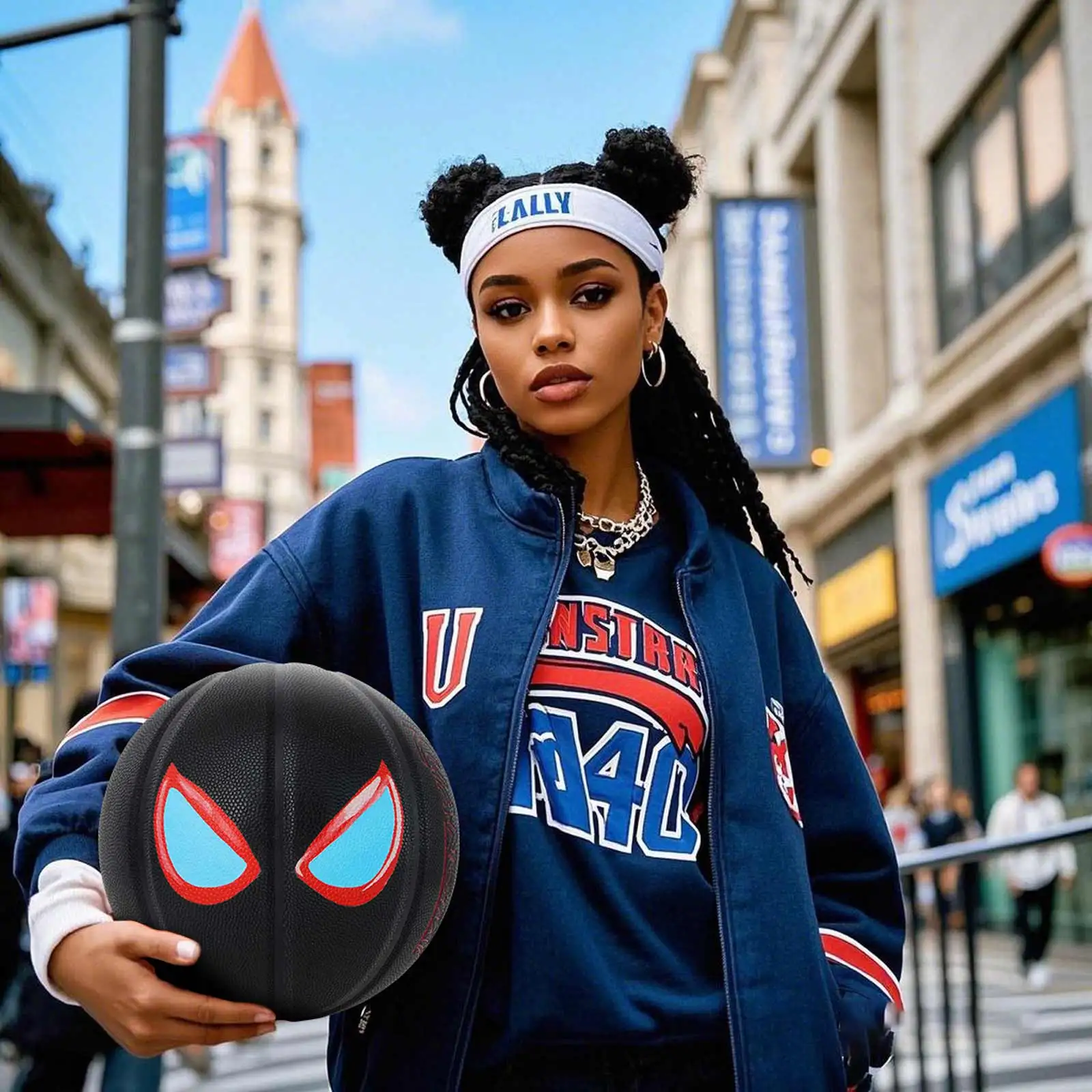 Kuangmi บาสเก็ตบอลเรืองแสงในที่มืด ของขวัญลูกบอลเรืองแสงสําหรับผู้ชาย ผู้หญิง วัยรุ่น บาสเก็ตบอลกลางคืนในร่มและกลางแจ้ง ไซส์ 7