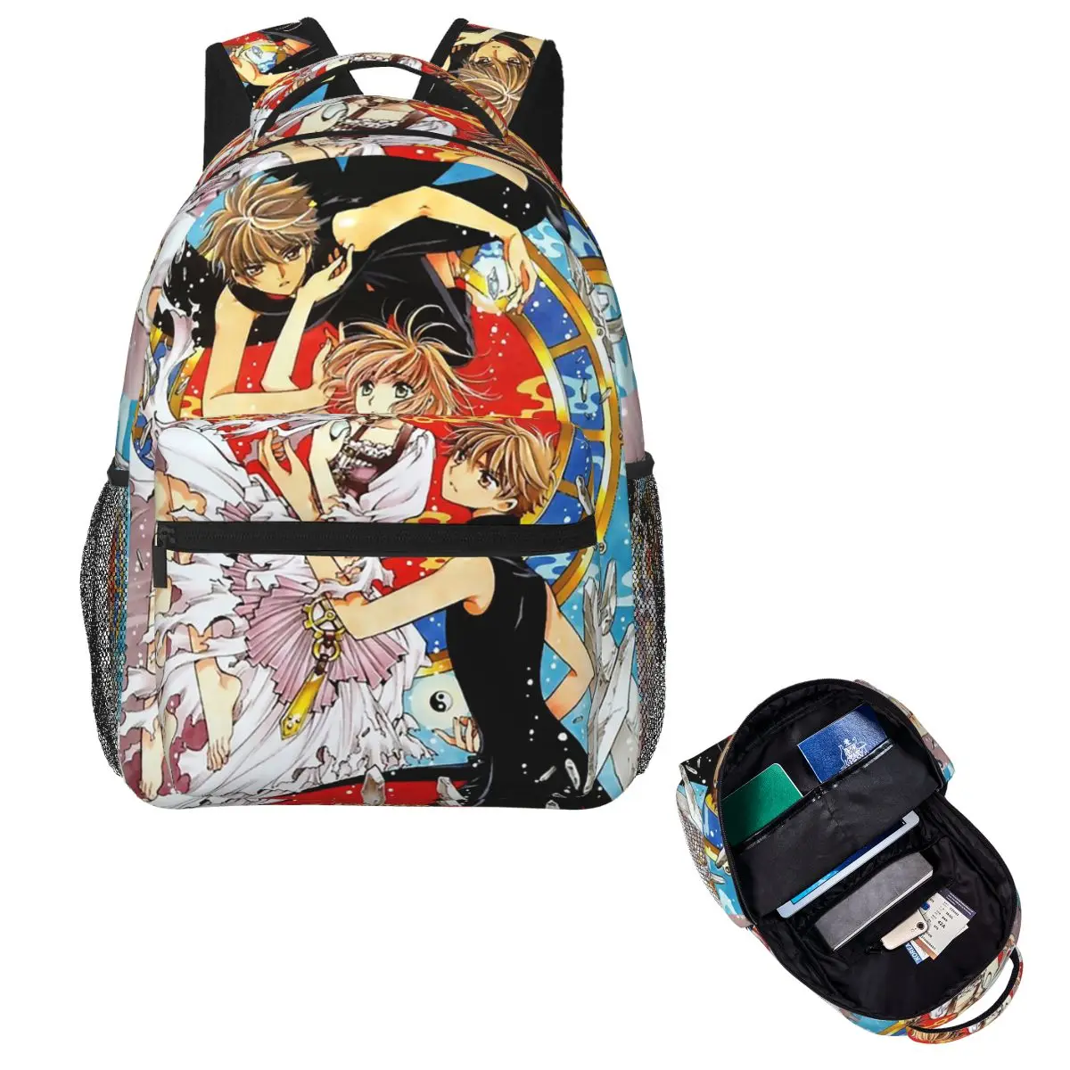 Comic XxxHOLiC Search For The Wings Sakura And Syaoran Student Backpack School Bag Daypack for Men Women  Bookbag Shoulder Bags