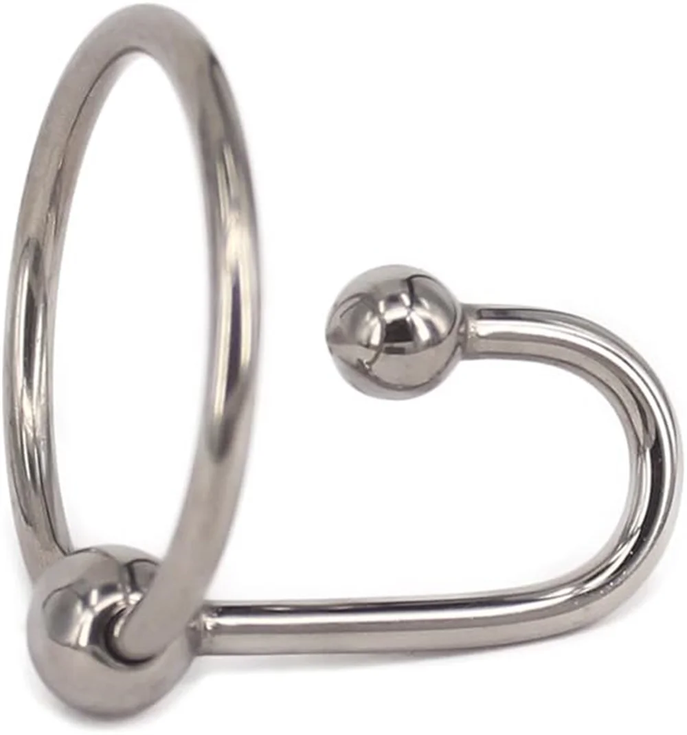 Stainless Cock Rings with Urethral Sounds Ball Penis Head Ring Love Increase Orgasm Urethra Sex Toys For Men Sexy Shop Products