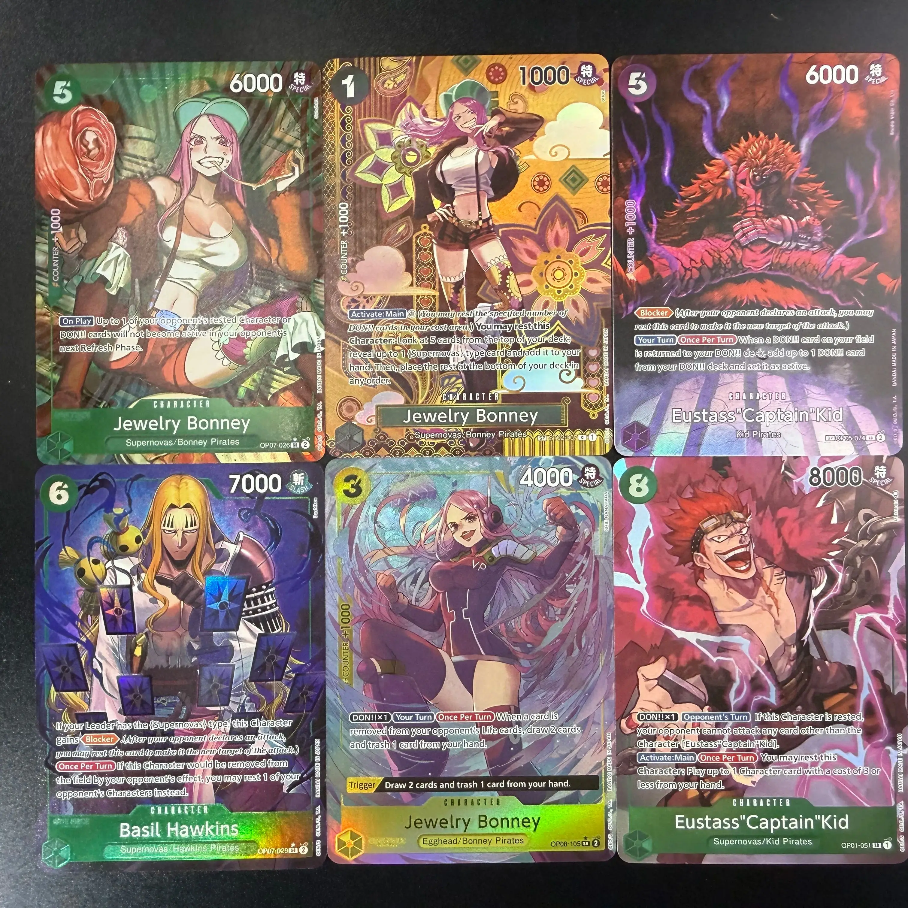 

OPCG Jewelry Bonney & Eustass Kid | Supernovas Parallel Art Card | One Piece TCG | U-PICK