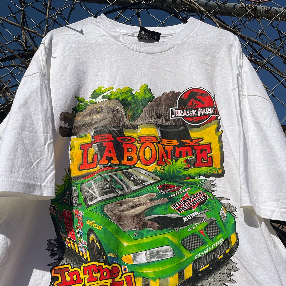 jurassic-park-double-print-tee-short-sleeve-t-shirt-comfortable-breathable-half-sleeve-shirt-for-men-women-kids