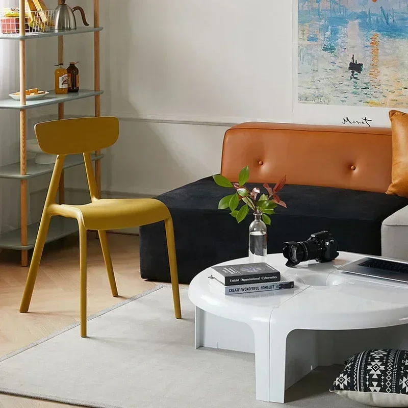 Mesa de centro Circular moderna para sala de estar, diseño creativo, pequeña y elegante mesa de plástico, muebles para el hogar y el dormitorio