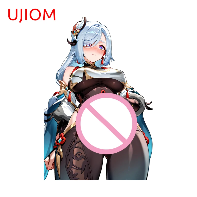 UJIOM Futa Shenhe Alluring Wall Sticker Attractive Genshin Impact Item Door Stopper Laptop Decal Unique Scratch-proof Murals