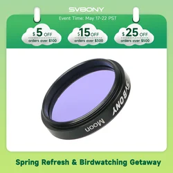Filtro astronômico profissional SVBONY 1.25 ''Filtro MOON / UV-IR/CLS para observações oculares de telescópio astronômico
