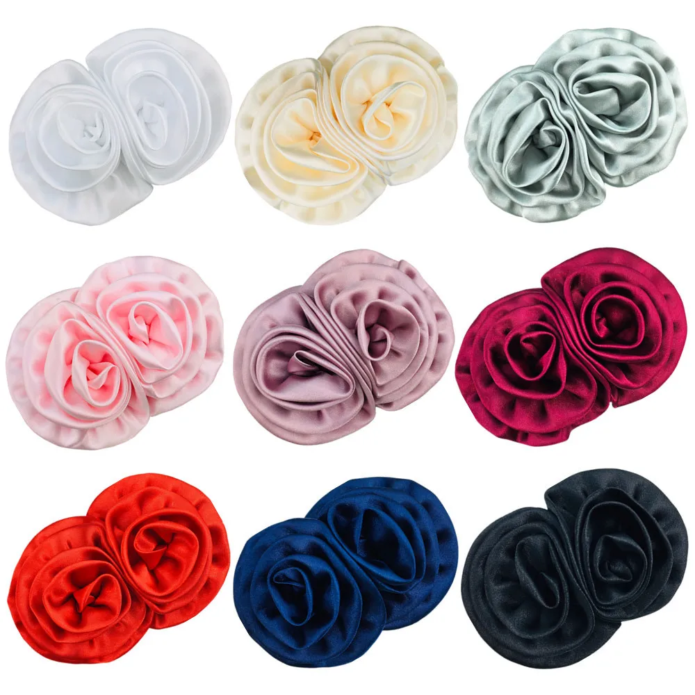 

10cm Sedin Three-dimensional Rose Flower Diy Headgear Grab Clip Corsage Shoe Bag Clothing Accessories Wholesale 120 Pcs