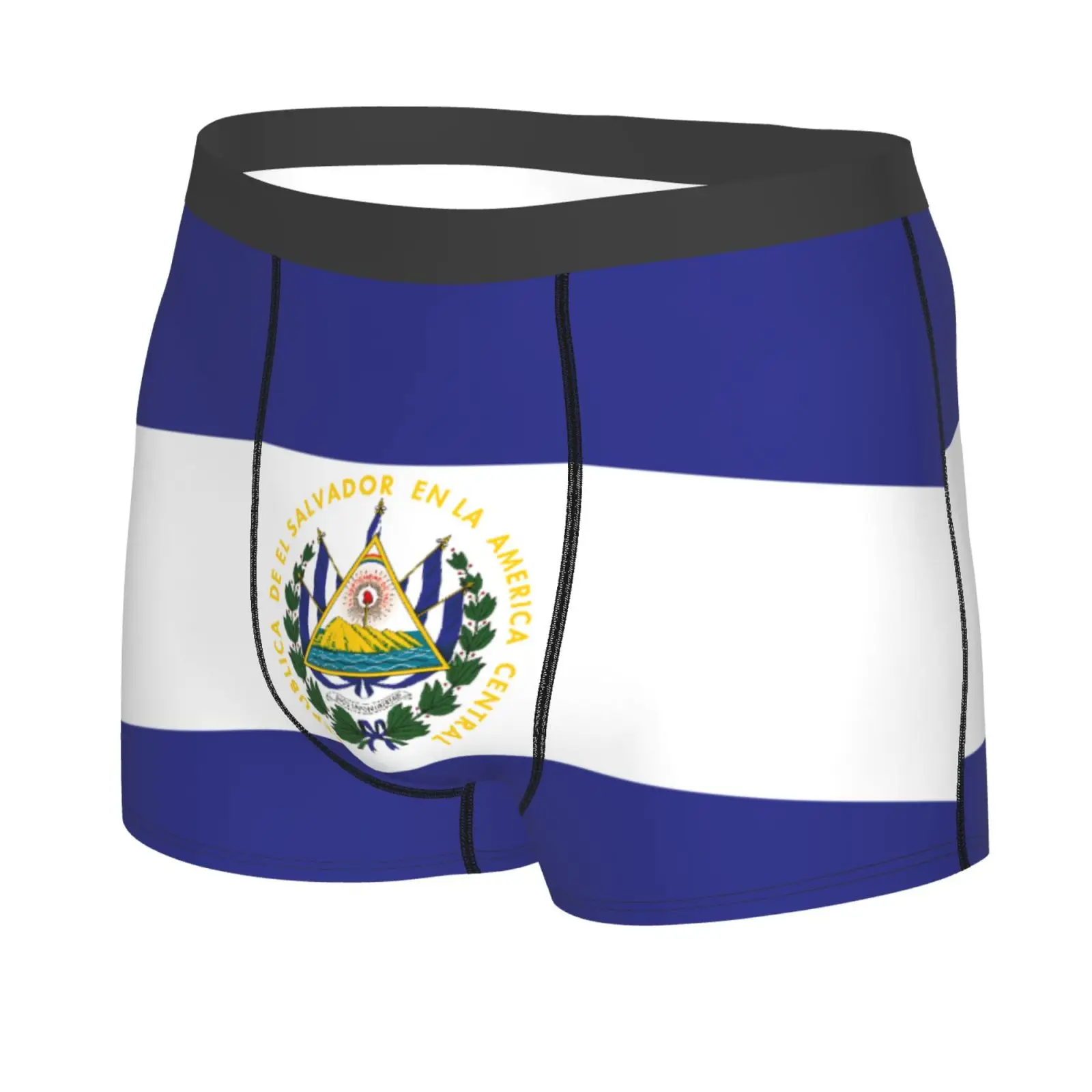 Flag of El Salvador Pattern Men Underwear Boxers Breathable Mens Boxershorts Men's Panties Underpants Man Boxers Briefs Trunks
