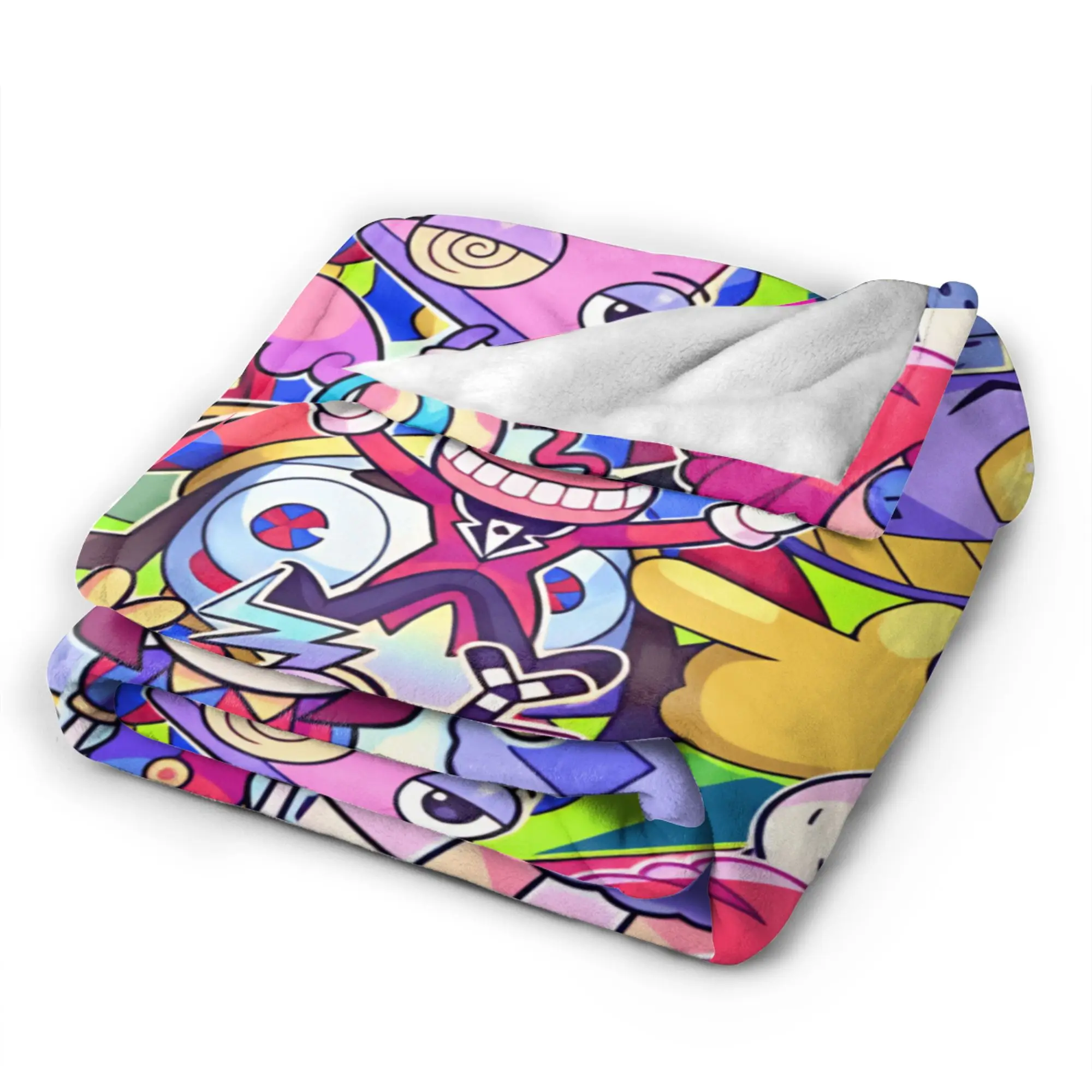 A-Amazing D-Digital C-Circus T-TADC Soft Blanket For Living Room  Trend Bedding Throws Winter Plane Travel Flannel Bedspread
