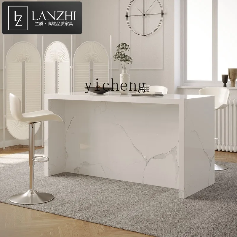 YFY  rock slab bar table household high-end living room kitchen partition light luxury mid-island table guide table