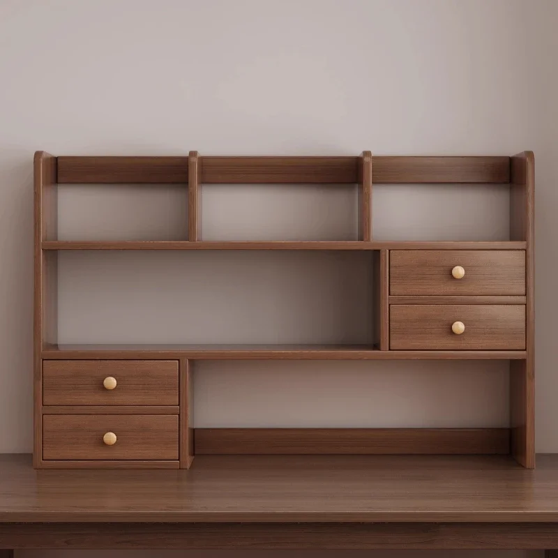 

Solid wood bookshelf desktop shelf bedroom office table multi-layer shelf living room desk storage simple bookcase