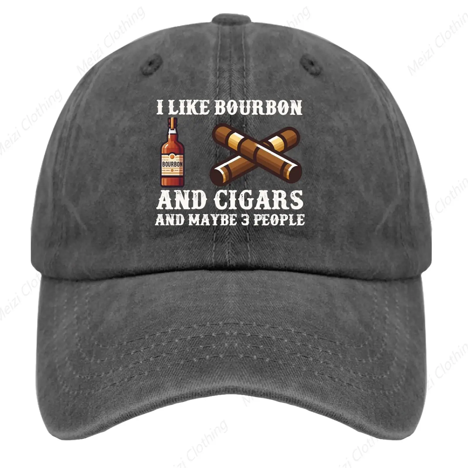 

Whiskey cigar enthusiast duckbill cap cool outdoor baseball cap adjustable gift truck cap