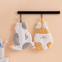 Super Absorbent Cute Cat Hand Towel Household Microfiber Kitchen Towel High-efficiency Tableware Cleaning Towel Kitchen Tools