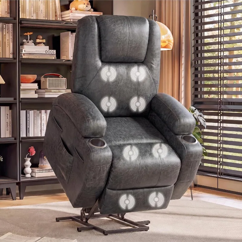 Flamaker Power Lift Recliner Chair Electric Lift Recliner for Elderly | Power Lift Recliner Chair with Cup Holders Side Pockets