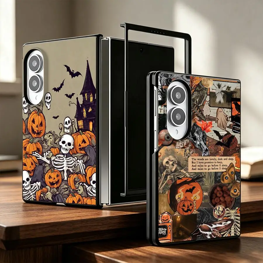 Phone Capa Case for Samsung Galaxy 8 ZFold8 Ultra Z Fold 8 Z Fold8 Wide Skeleton Halloween