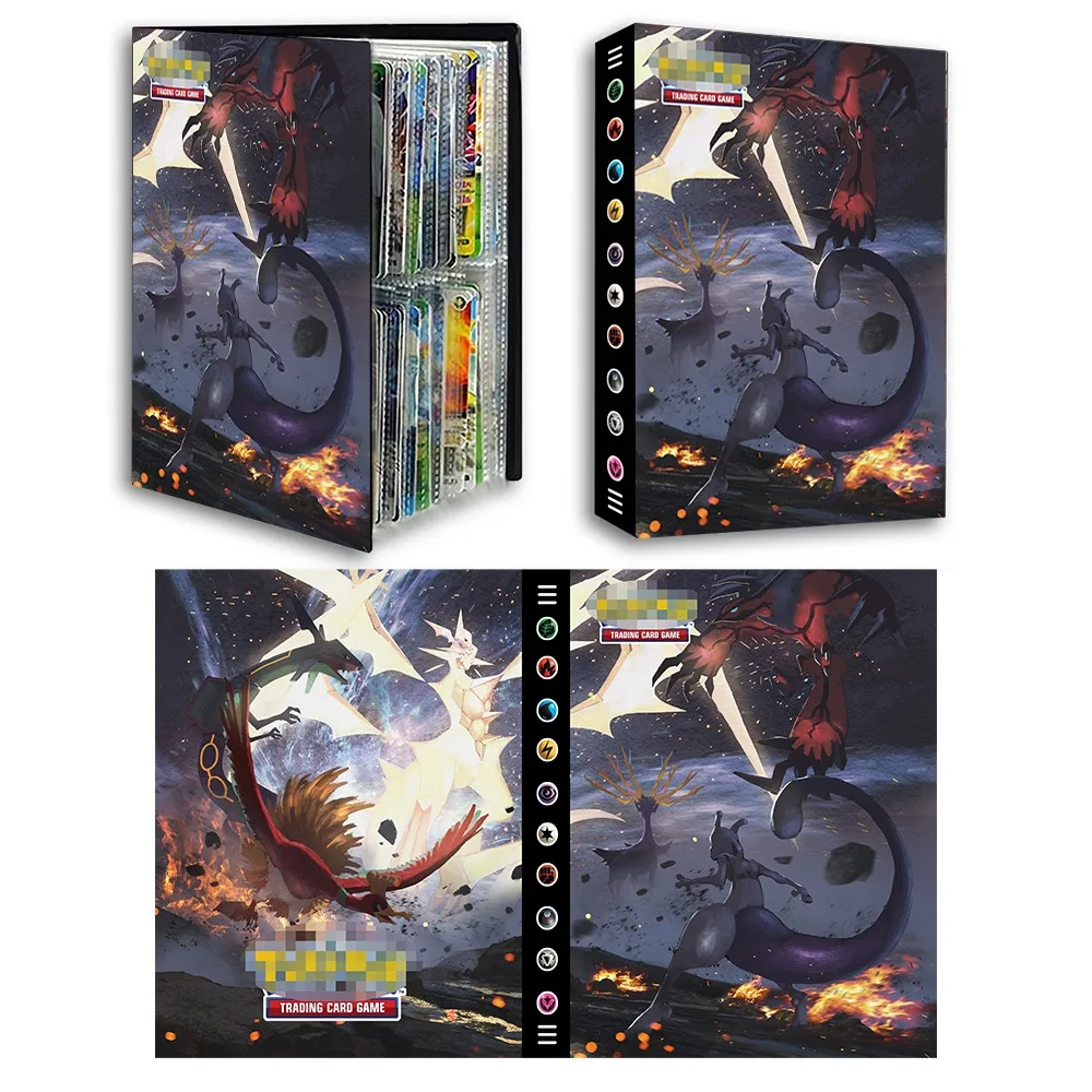 Álbum de tarjetas, 240 Uds., libro de tarjetas, soporte para letras, carpeta Charizard VMAX Mewtwo Van Gogh PTCG, Protector de tarjetas de Anime, cuaderno de regalo