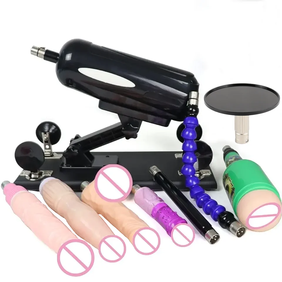 DTSUDU Sex Machine Thrusting Love Machine Automatic Telescopic vibrator with Different Dildo Attachments Toys Sex Product