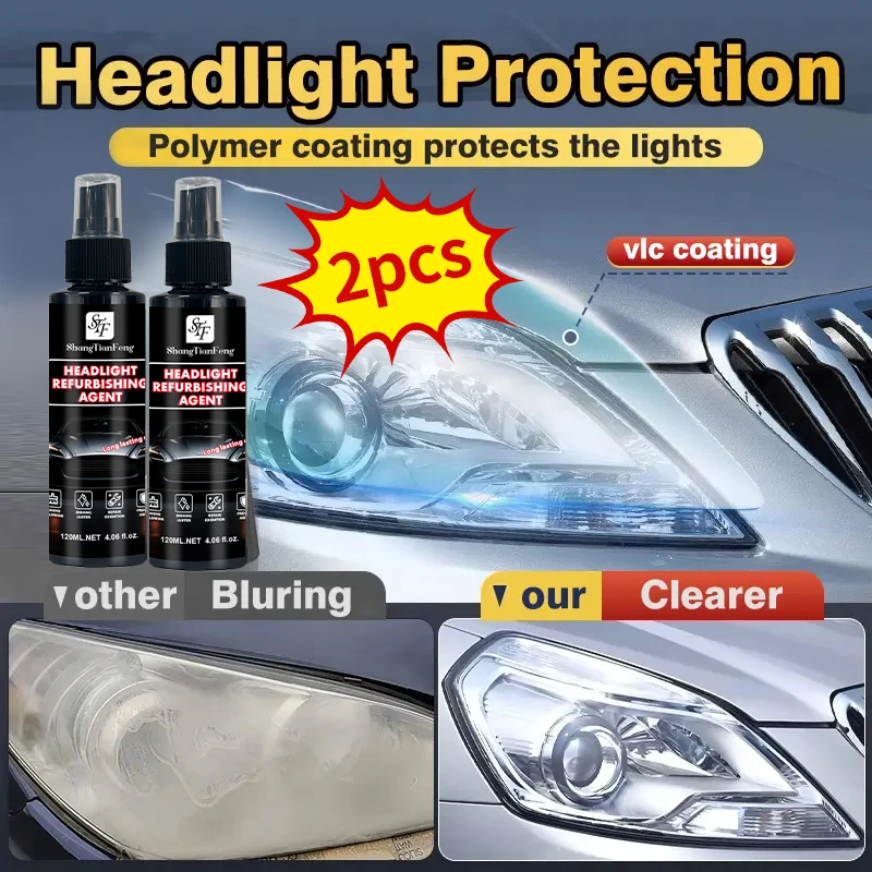Car Headlight Restoration Polish Kits Restore and Protect Headlight Cleaner Head Light Restoring Kit for Yellow Foggy and Oxidized Lenses for Headlights, Taillight, Fog Lights, No Power Tools Needed