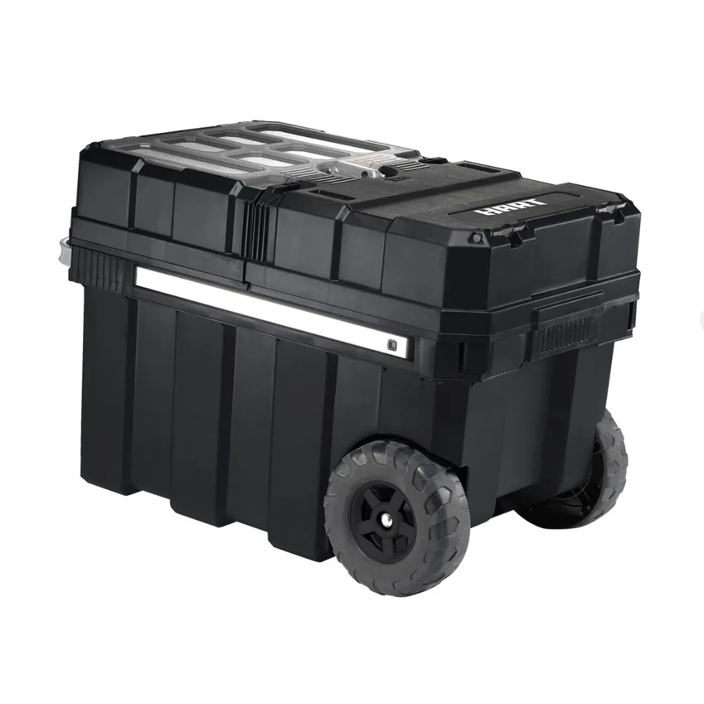 

24in Rolling Tool Box, Portable Black Resin Toolbox