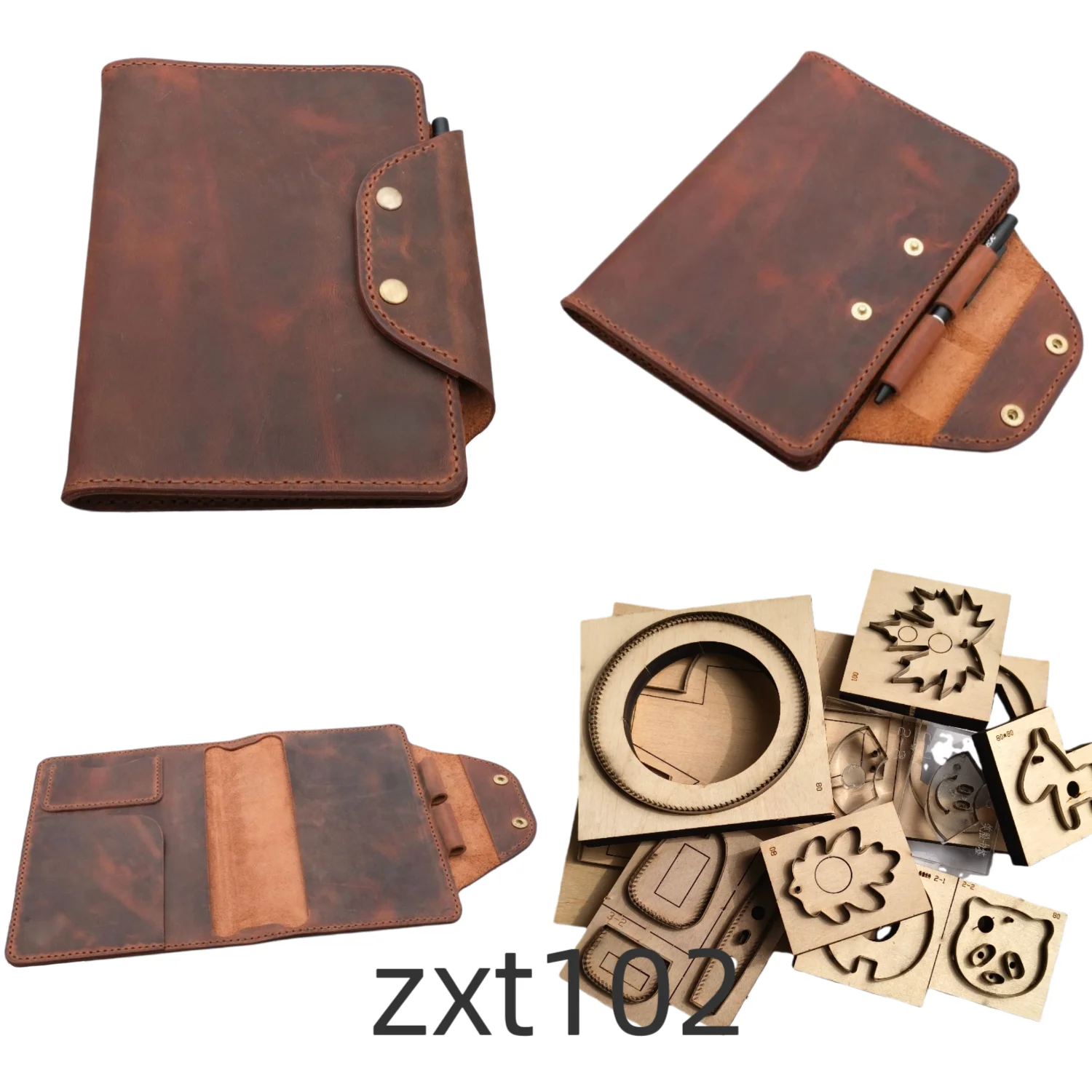 A5 leather notebook cover shell, leather cutting tool, cutting mold,  wooden mold tool ,hand cutting knife zxt102.