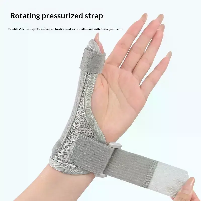 New Polyester Wrist Guard Grey Black Adjustable Protective Immobilizer For Thumb Splint Fractures Unisex