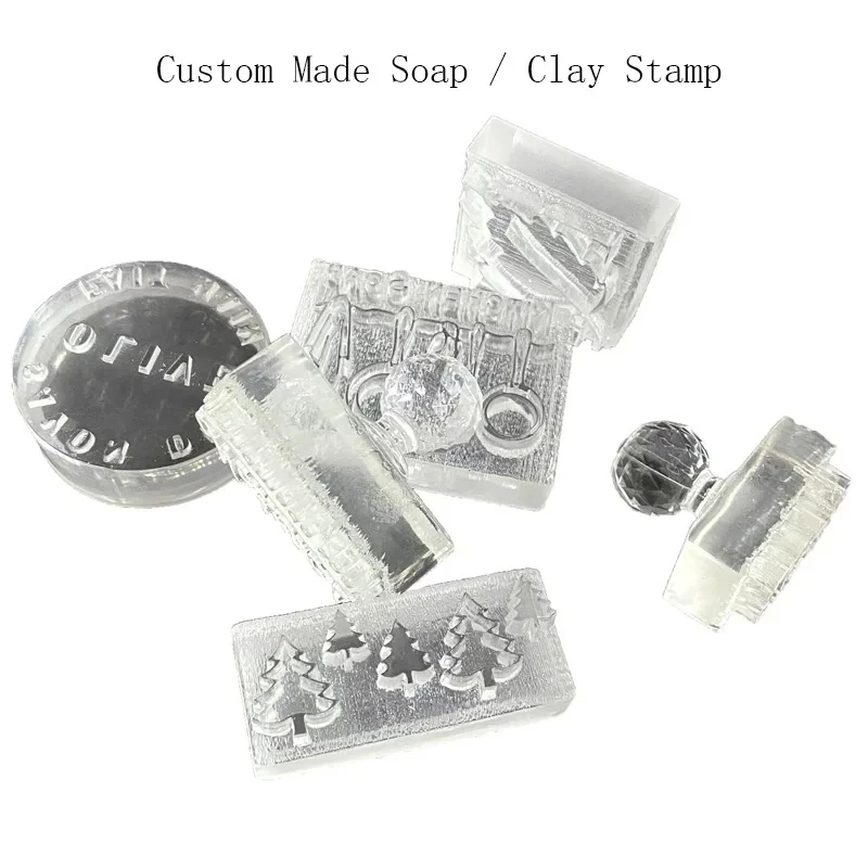 Natural Series Acrylic Soap Stamp, Sealing Seal Mold, Handmade DIY Soap Making Supplies Kits, 40mm