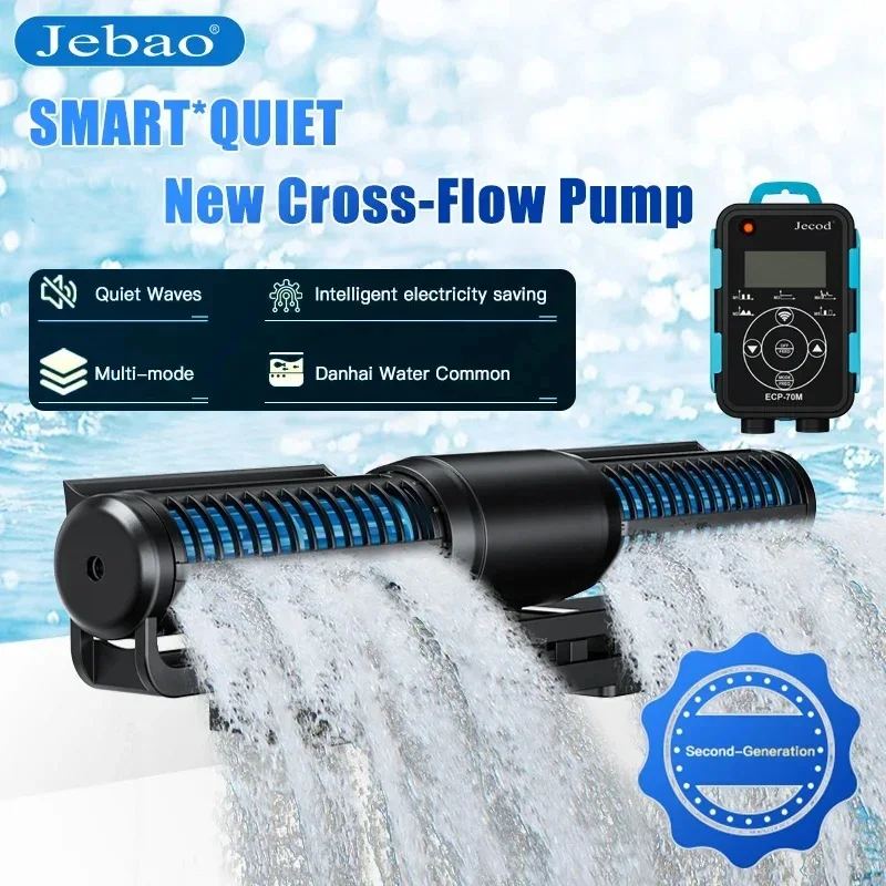 Jebao  ECP-M Smart Cross-flow Wavemaker Pump 110-240V WiFi LCD Controller Crossflow Wave Maker for Coral Reef Marine Fish Tank