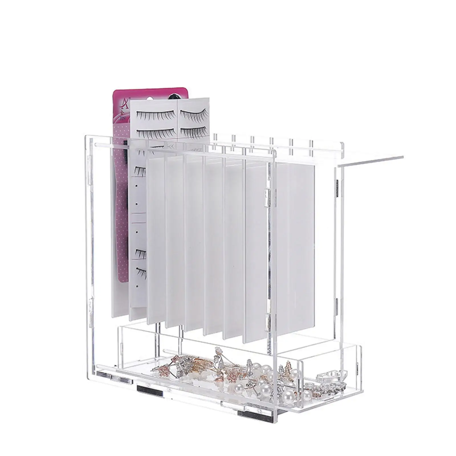 حامل رموش 8 شبكات أكريليك سهل التنظيف، رموش صناعية شفافة مقاومة للغبار #1