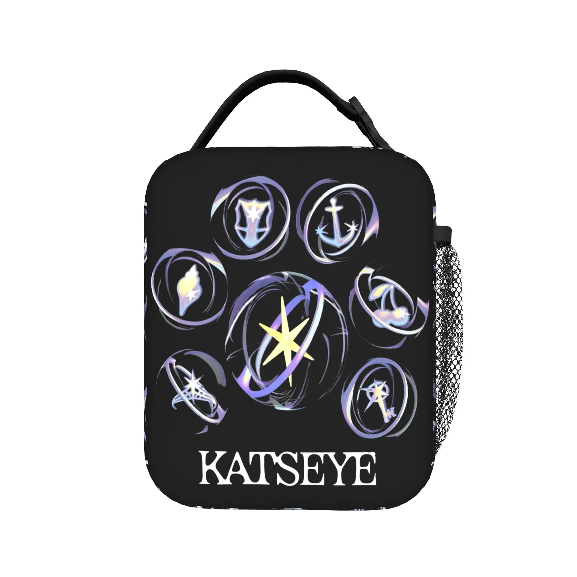 KATSEYE Debut Era Magical Orbs Lunch Bag  Picnic Lunch Box For Women Casual Designer Tote Food Bags Oxford Convenient Cooler Bag