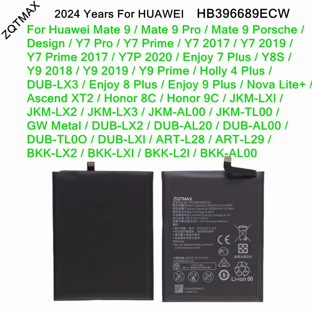 HB406689ECW Battery For Huawei Mate 9 Pro Y7 2017 2019 Y7P 2020 Enjoy 7 Plus Y8S Y9 2018 2019 Honor 8C 9C JKM LXl LX2 LX3 Phone