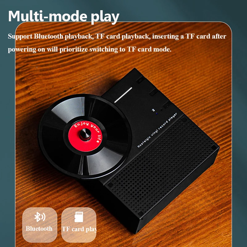 Mini Retro Bluetooth Speaker Portable Vintage Surround Sound Bluetooth Soundar Wireless MP3 Music Player Support TF Card Play