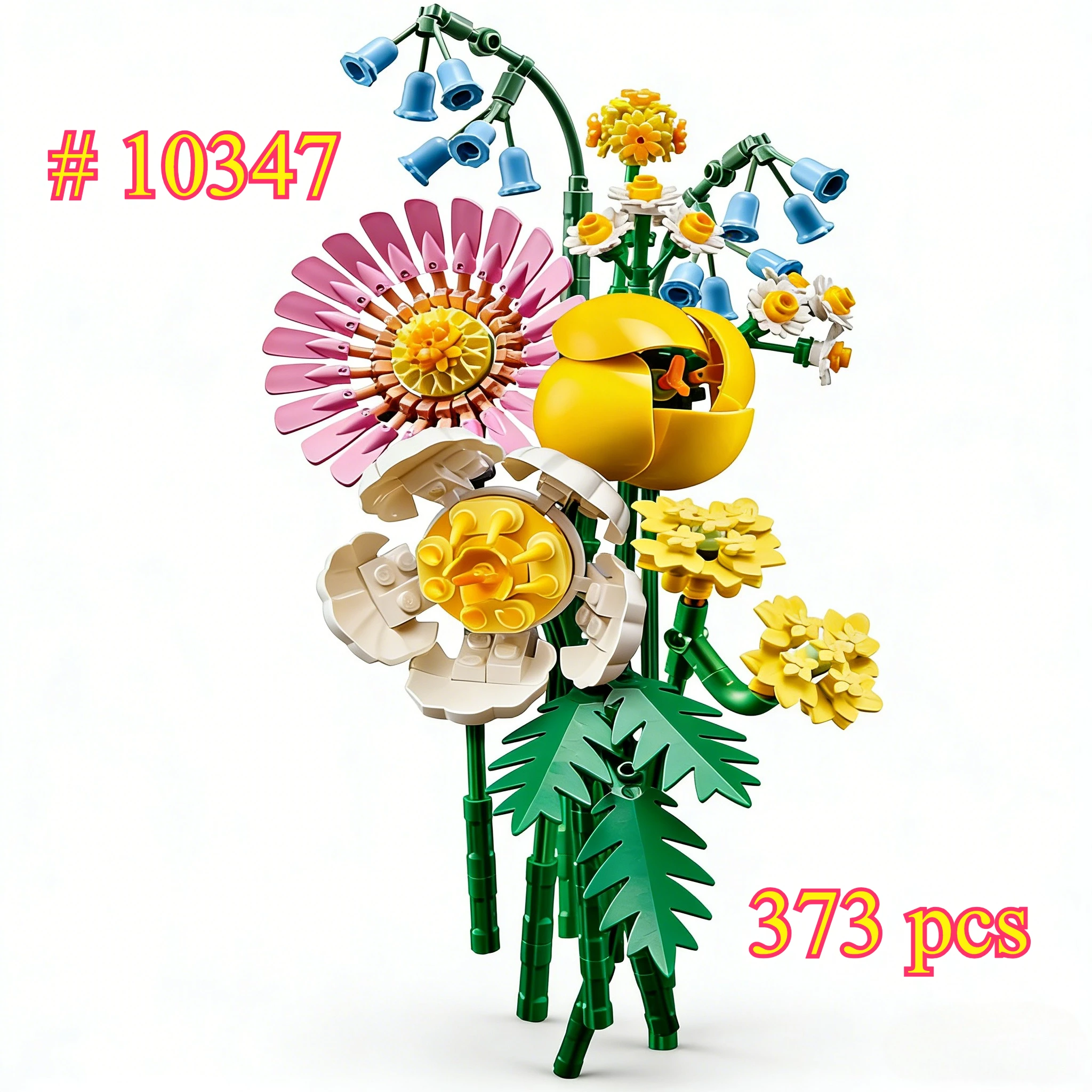 

Набор строительных блоков Sunny Rainbow Bouquet 10347, 373 детали, совместимый с Lego, идеально подходит для подарков на день рождения.