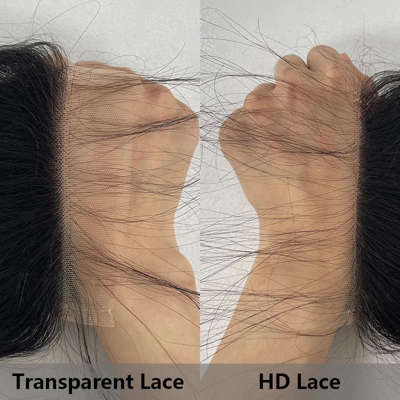 Cierre de encaje HD de onda profunda, cabello humano derretido, piel Invisible, 4x4, 5x5, 6x6, 7x7, encaje transparente prearrancado