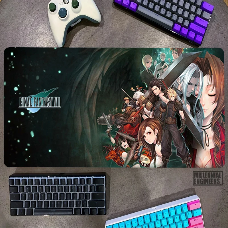 

F-Final Fantasy VII Game Mouse Pad Big Mousepepad Keyboard Premium Mousepad Office Accessories Desk Mat Gaming Mats Gamer Large