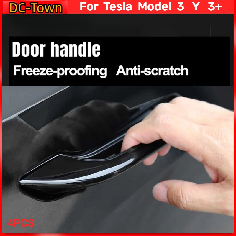 

Door Handles for Tesla Model 3 Y Antifreeze Handle Stickers Patch Cover Car Modification Frost-proof Doorknob Model 3 Highland