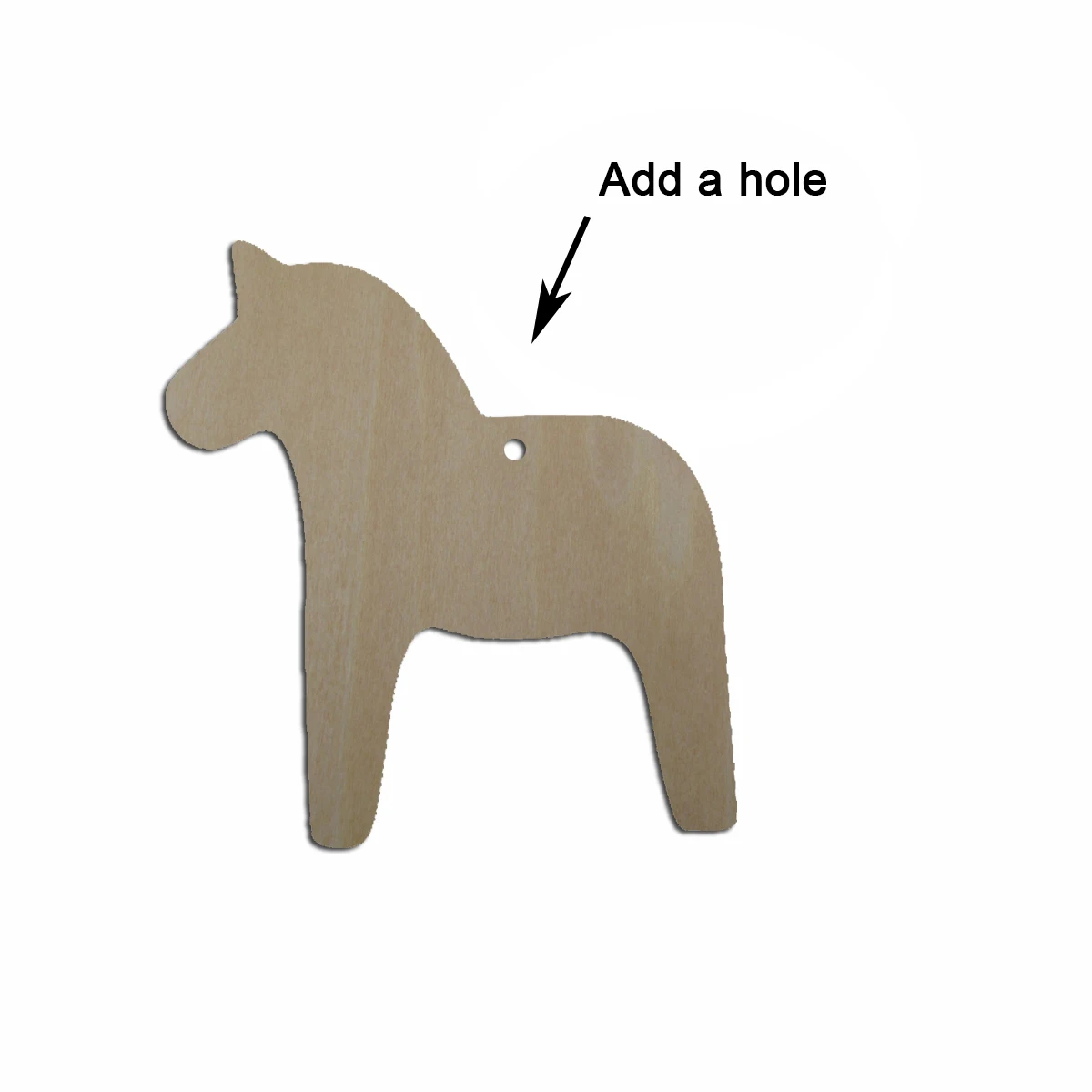 Unfinished Blank Wooden Horse Pony Cutout Wood Animal Horse Shape, DIY Scrapbooking Craft Embellishments