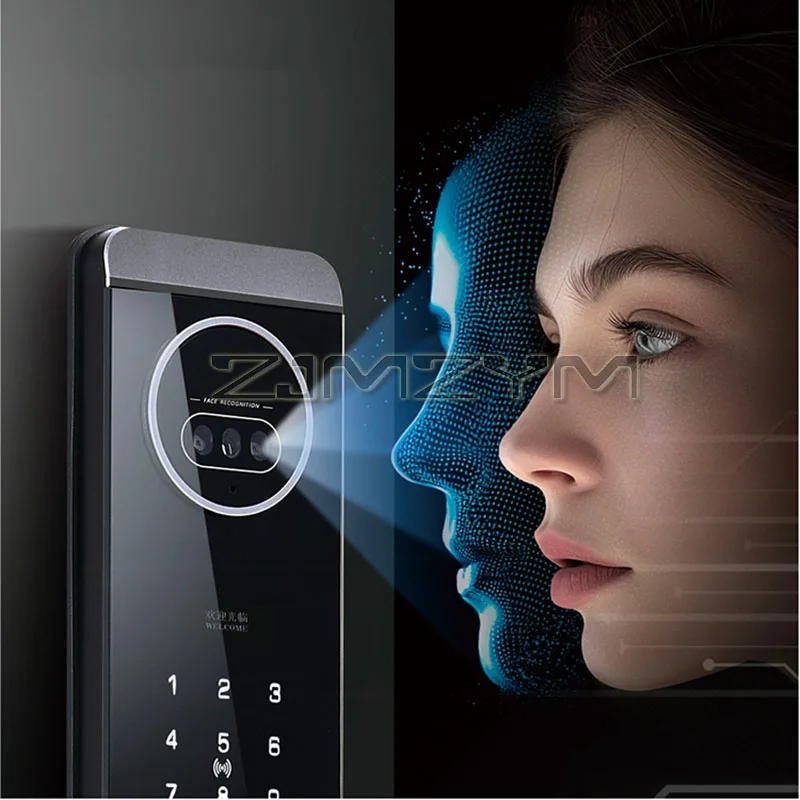 3D Face Recognition Fingerprint Lock Fully Automatic Camera Door Lock Universal Tuya Smart Lock Anti-theft Door Password Lock