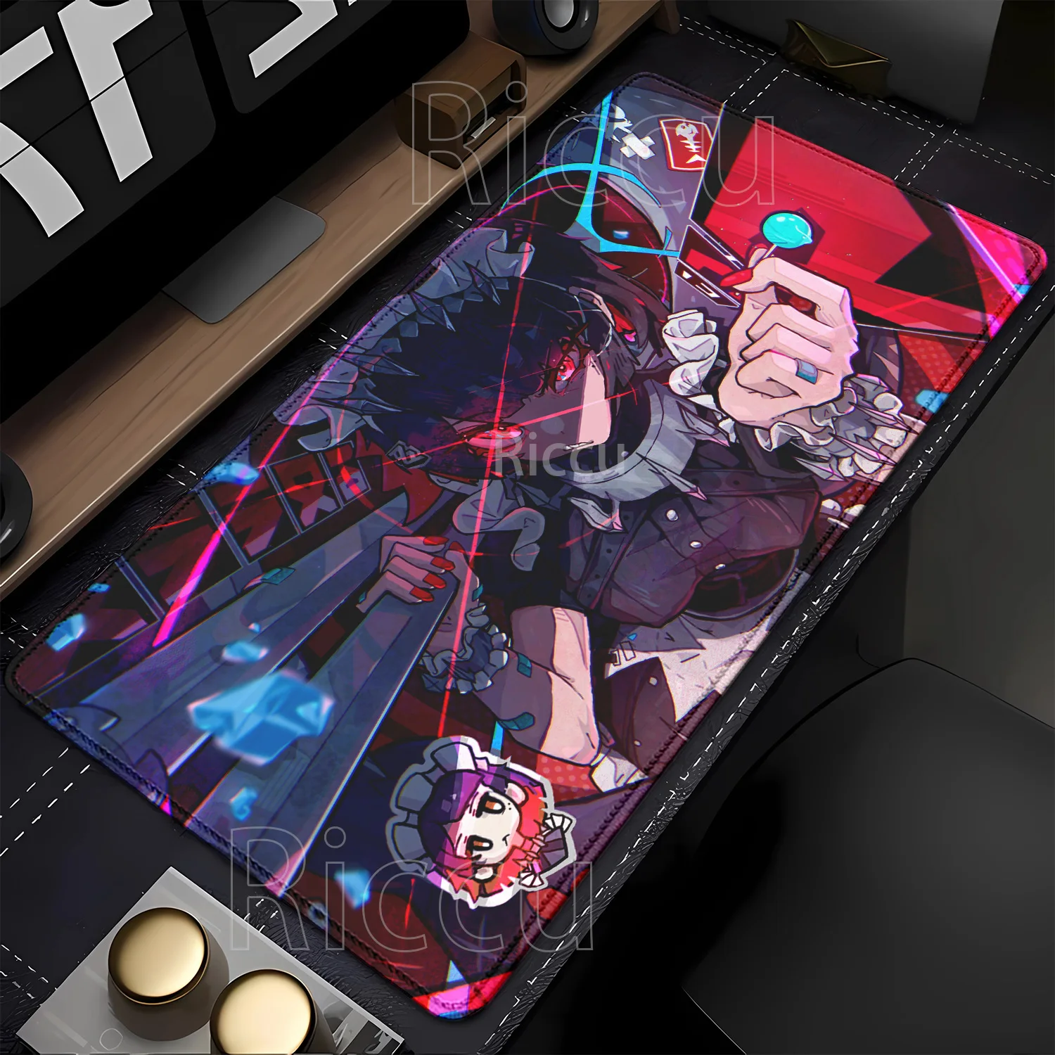 Anime Girl Ellen Joe Zenless Zone Zero ZZZ Mouse Pad Gaming Offices Accessories Mousepad Keyboard Rubber Non-slip Base Desk Mat