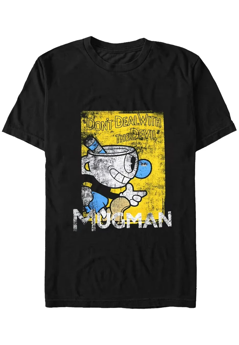 2025 Cuphead Cuphead Anime Gioco Abbigliamento Stampa grafica T-shirt da uomo e da donna in cotone di marca di lusso a maniche corte