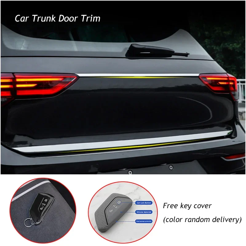 Car Rearguard Trunk Rear Bumper Tail Box Door Trim Stickers Strip Garnish Styling for VW Golf 8 MK8 2020 2021 2022 2023