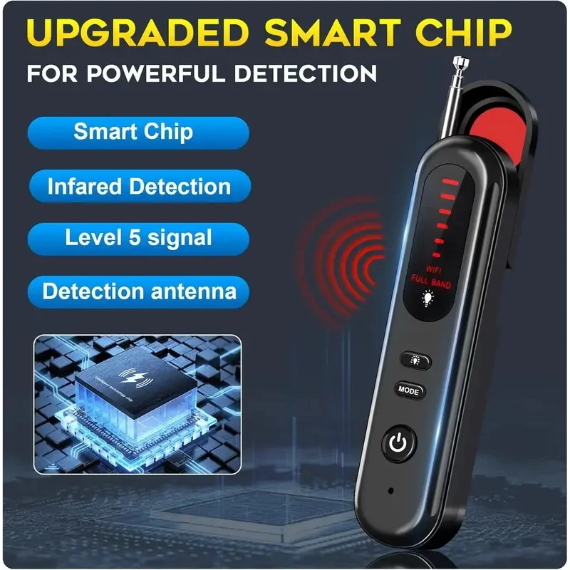 Hidden Camera Detector 2026 Portable Camera Finder, GPS Tracker Detector, RF Wireless Signal Scanner for Office, Hotels, Cars view 4